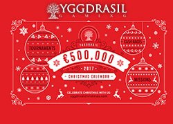 Promotion euros500 000 Christmas Calendar d Yggdrasil Gaming