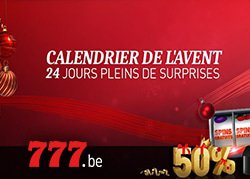 Promotion Calendrier de l Avent lancee sur le casino 777.be