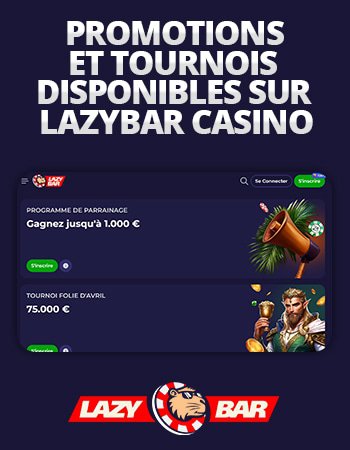 promotions et tournois lazy bar casino