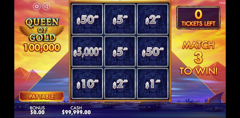 Queen of Gold Scratchcard