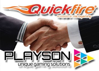 Quickfire et Playson nouent un partenariat