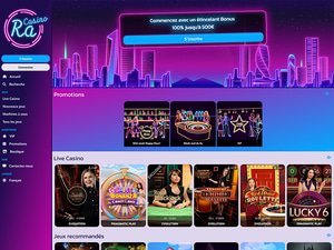 Ra Casino website