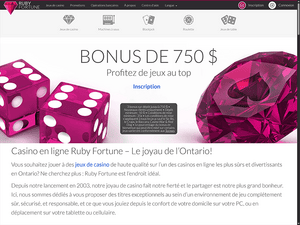 Ruby Fortune Casino website