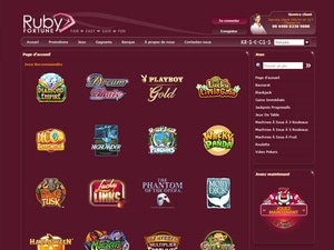 Ruby Fortune Casino games
