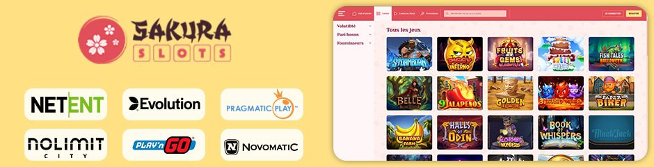 sakura slots casino jeux et logiciels