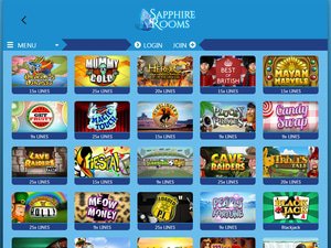 Sapphire Rooms Casino games