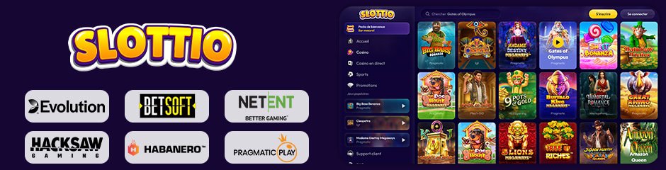 slottio casino jeux et logiciels