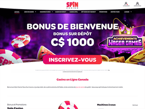 Spin Casino website