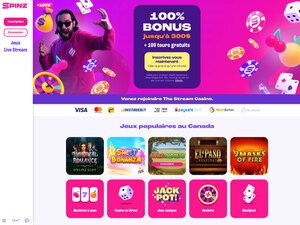 Spinz Casino website