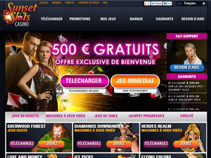 Sunset Slots website