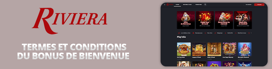 termes et conditions bonus riviera casino