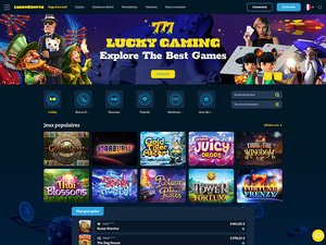 The Lucky Crypto Casino website