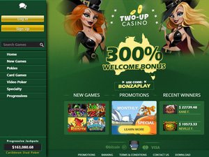 Two Up Casino website
