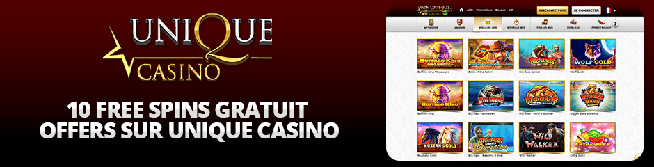 bonus du casino unique
